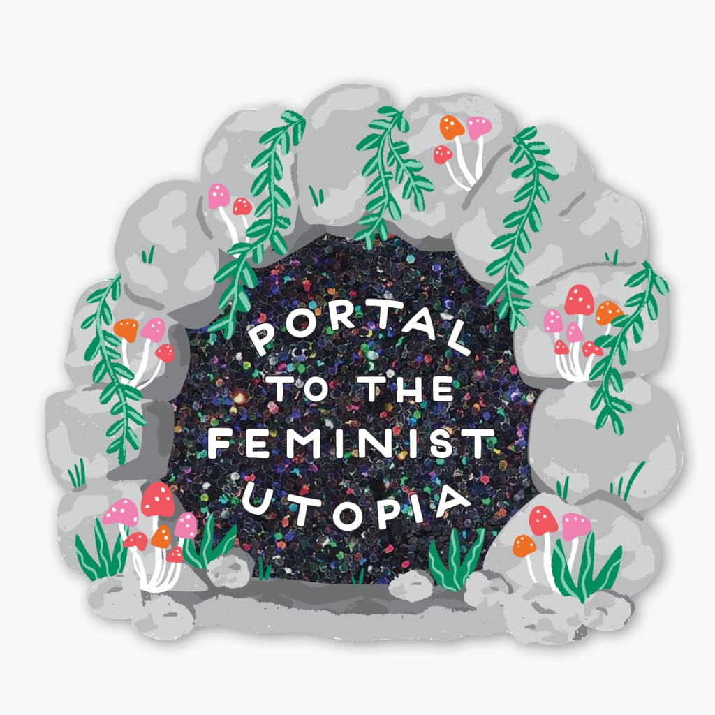 Feminist Utopia Glitter Sticker By Party