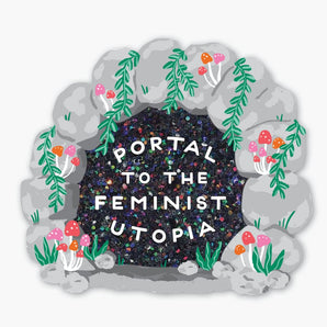 Feminist Utopia Glitter Sticker By Party of One