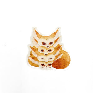 Fennec Fox Stack Sticker By Tegan Thomas Illustration