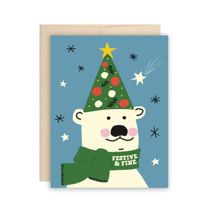 Festive Polar Bear Card By The Beautiful Project