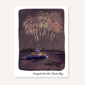 Fireworks Ferry Ride 8x10 Print By Julep and Trubbs Studio