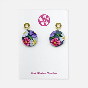 Floral Garden Dangle Earrings By Pink Mallow Creations