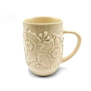 Floral Relief Mug (Tall) By The Maple Market Crafts