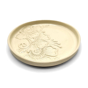 Floral Relief Trinket Dish By The Maple Market Crafts