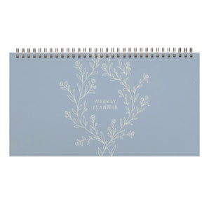 Floral Vines Weekly Planner - Sky Blue (Undated) By Ruff