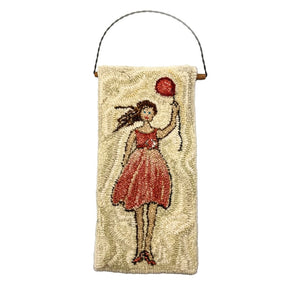 Flying Girl Rug Hooked Wall Hanging By Lucille Evans Rugs