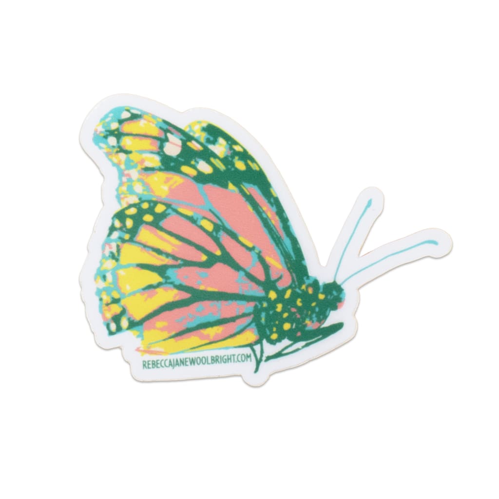 Flying Solo Butterfly Sticker By Rebecca Jane Woolbright