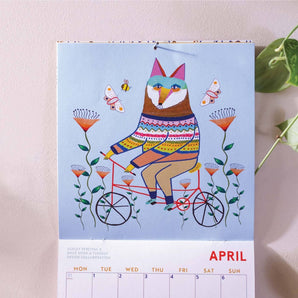 Folk Animals 2025 Wall Calendar By Good Tuesday