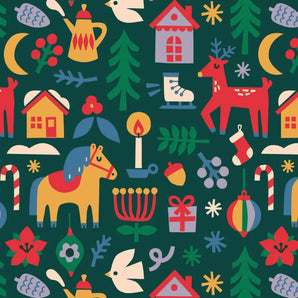 Folk Holiday Medium Gift Bag By Paperole