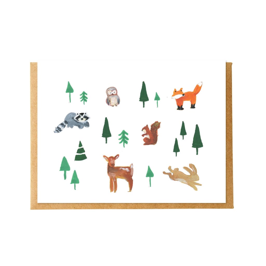 Forest Friends Animals Card By Creative Nature Studio