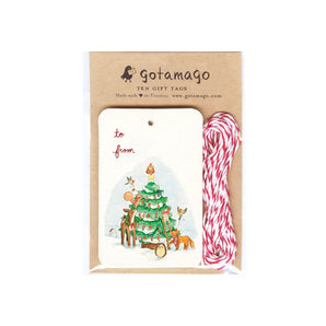Forest Friends Gift Tag Set (10) By Gotamago