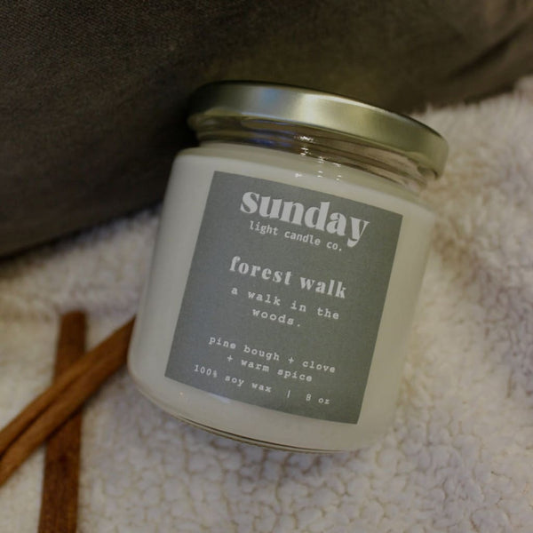 Forest Walk Soy Candle By Sunday Light Company