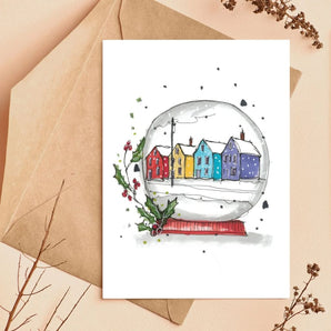 Four Sisters Snow Globe Card By Downtown Sketcher