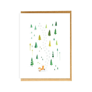 Fox Tracks Winter Card By Creative Nature Studio