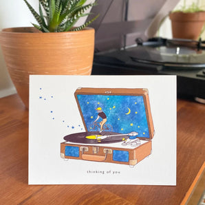 Galaxy Record Player Card By foonie