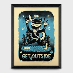 Get Outside 9x12 Print (various colours) By Floating World