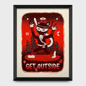 Get Outside 9x12 Print (various colours) By Floating World