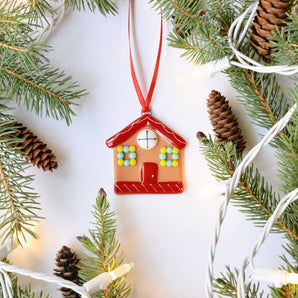 Gingerbread House Glass Ornament By Station pôle Nord inc.