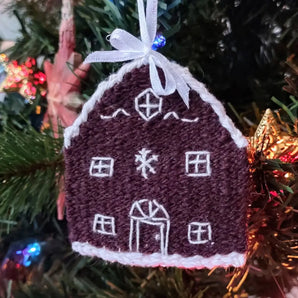 Gingerbread House Woven Ornament By The Gentle Coast
