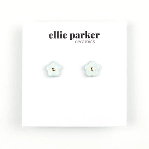 Gold Accent Flower Studs (various colours) By Ellie Parker