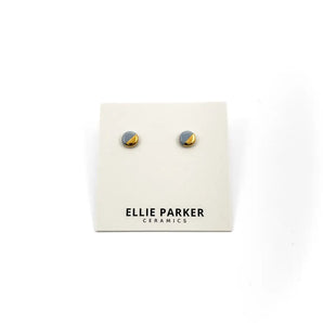 Gold Accent Round Studs (various colours) By Ellie Parker