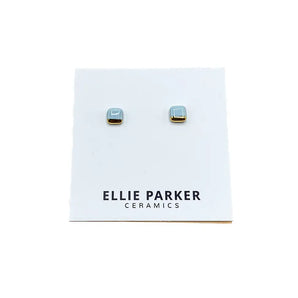 Gold Accent Square Studs (various colours) By Ellie Parker
