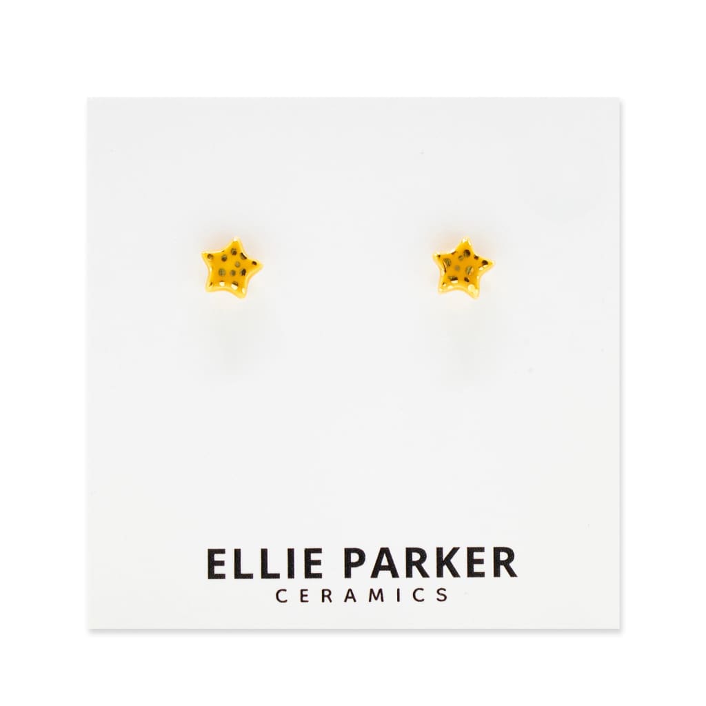 Gold Accent Star Studs (various colours) By Ellie Parker
