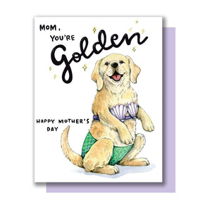 Golden Retriever Mother’s Day Card By Paper Wilderness