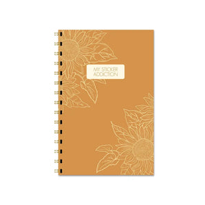 Golden Sunflower Sticker Collection Notebook By Jaybee