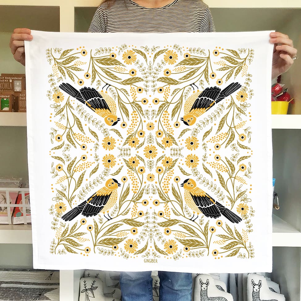 Goldfinch Tea Towel By Gingiber