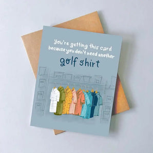 Golf Shirt Birthday Card By Julep and Trubbs Studio