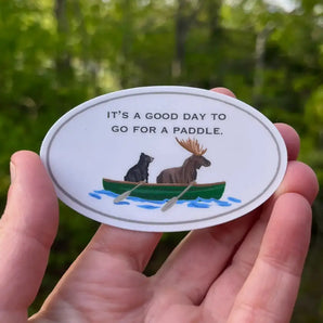 Good Day for a Paddle Sticker By Bygone Art Project