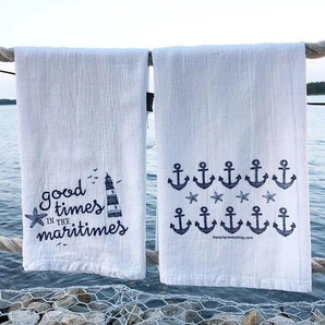 Good Times in the Maritimes Tea Towel By The Far Away Shop