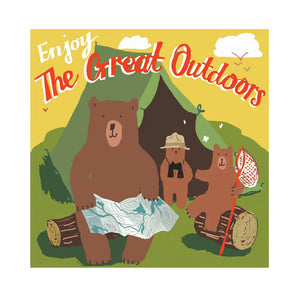 Great Outdoors Bear Card By Anne Ormerod