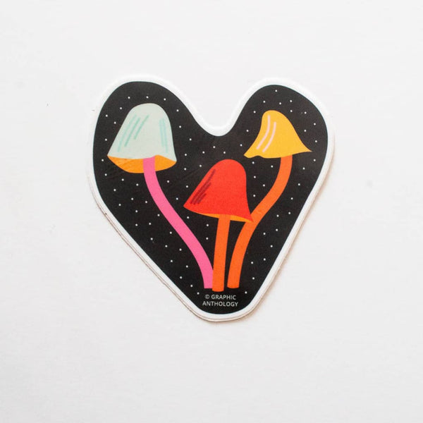 Groovy Mushroom Sticker By Graphic Anthology
