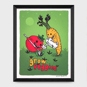 Grow Veggies 8.5x11 Print By Floating World Studio