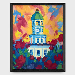 Halifax Clock Tower w/ Flowers 11x14 Print By Janna Wilton