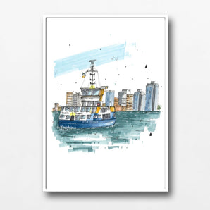Halifax Ferry 11x14 Print By Downtown Sketcher