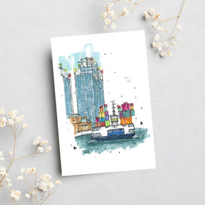 Halifax Gift Ferry Card By Downtown Sketcher