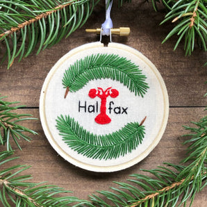 Halifax Holiday Lobster Embroidery By Katiebette