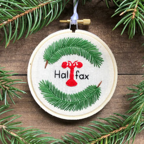 Halifax Holiday Lobster Embroidery By Katiebette