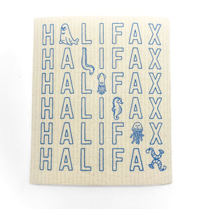 Halifax Sealife Swedish Dishcloth By The Far Away Shop