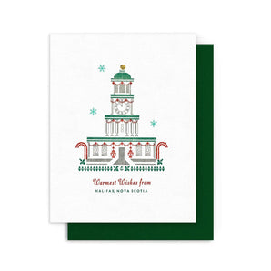 Halifax Town Clock Holiday Card By Arquoise Press