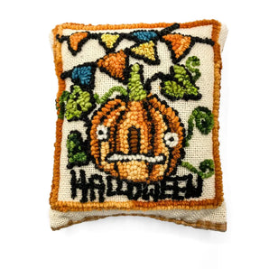 Halloween Rug Hooked Pillow By Lucille Evans Rugs