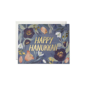 Hanukkah Flowers Foil Card By Red Cap Cards