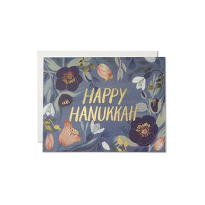 Hanukkah Flowers Foil Card By Red Cap Cards