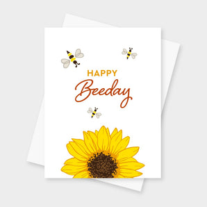 Happy Beeday Sunflower Card By Inkwell Originals