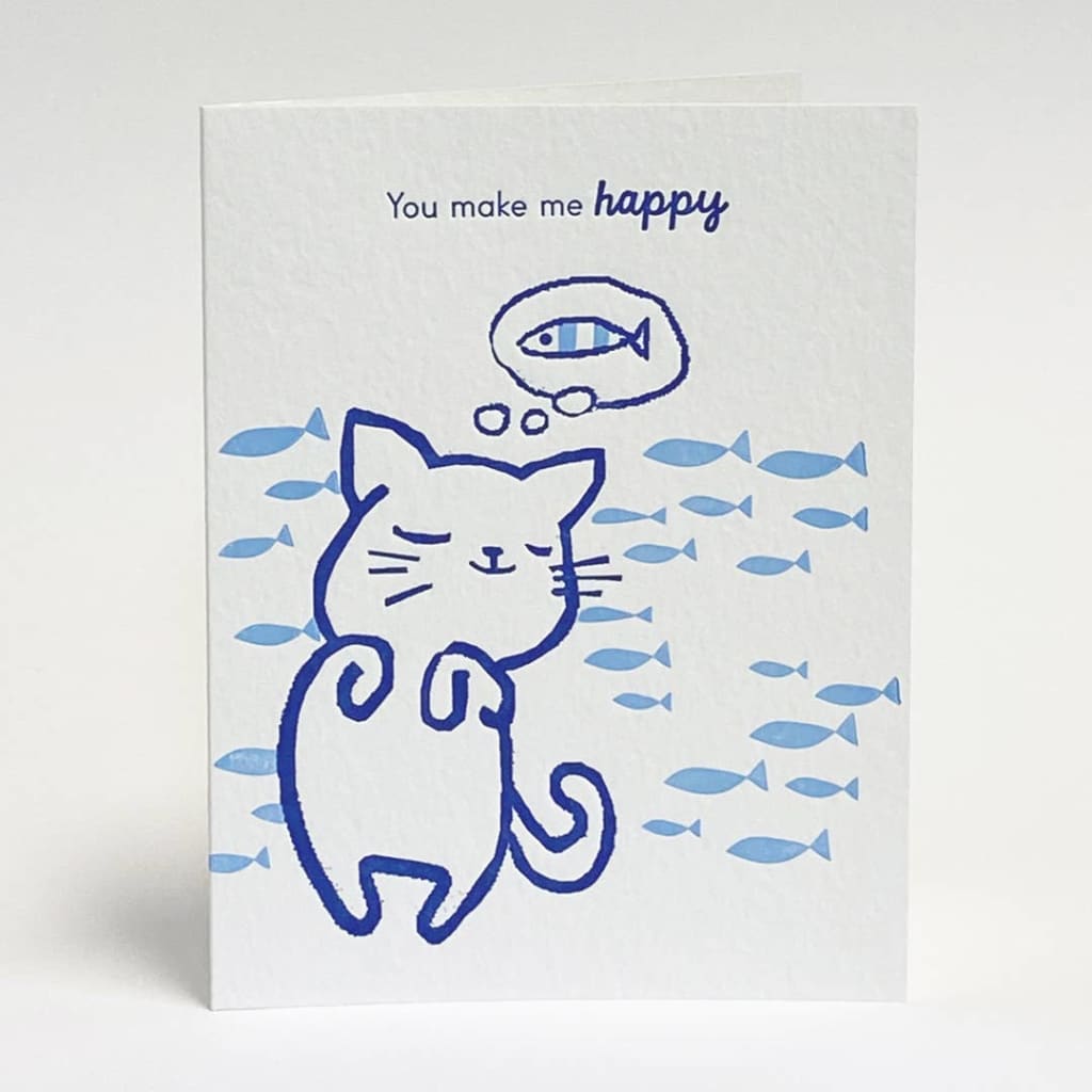 Happy Cat Card By Ilee Papergoods