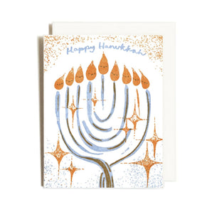 Happy Hanukkah Flames Card By Homework Letterpress