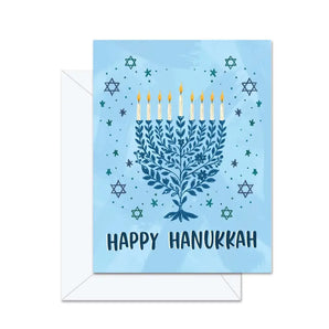 Happy Hanukkah Vine Menorah Card By Jaybee Design